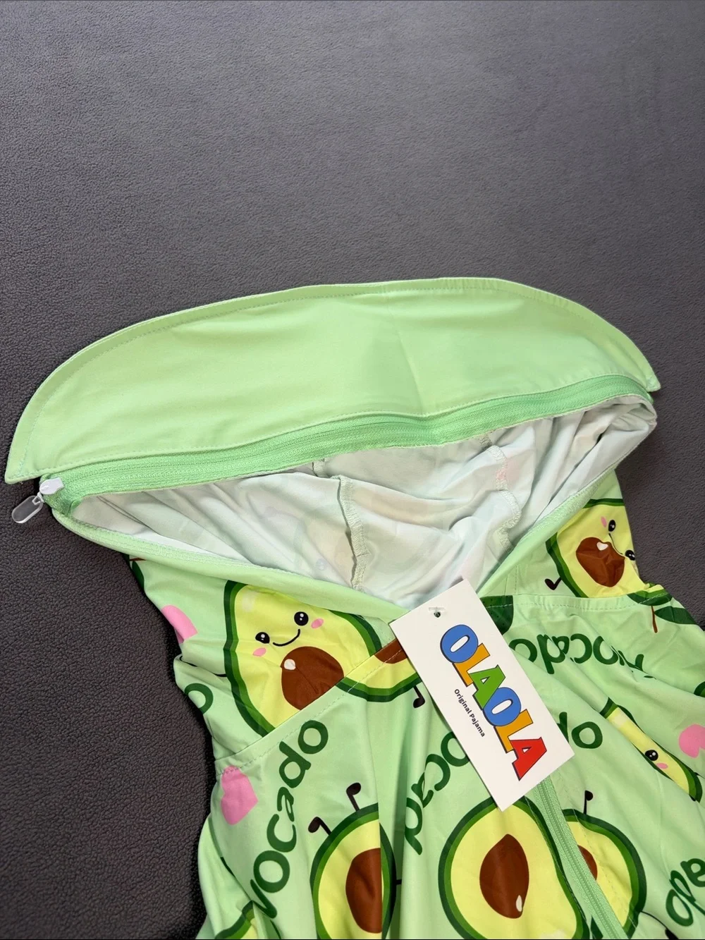 Kids Light Green Avocado Hooded Swim Coverup